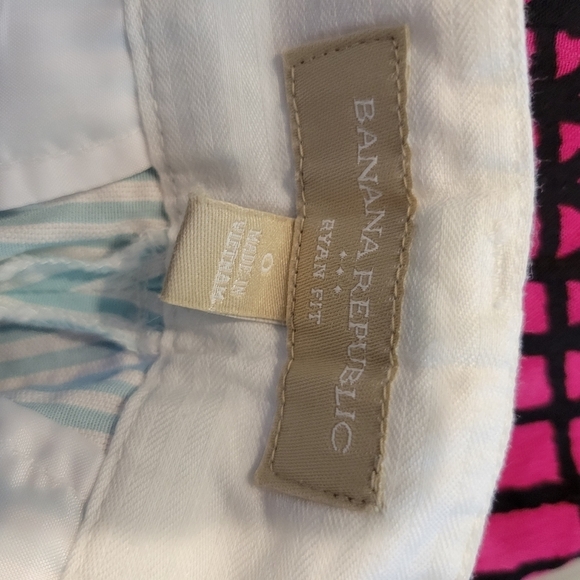 Banana Republic 0 Ryan Fit Light Blue & White Stripes Shorts Seersucker 2 Button - Picture 4 of 5